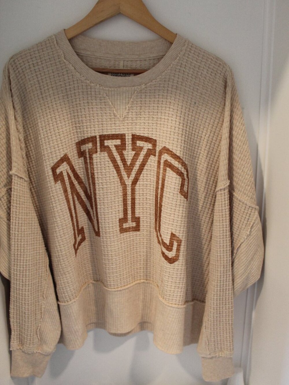 AE Big Hug Crew Neck Waffle Sweatshirt